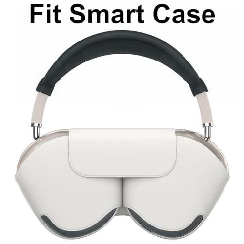 Image of [4 in 1] Silicone Case Cover for AirPods Max, Clear Gradient Soft TPU Ear Cups Cover /Ear Pad Case Cover /Headband Cover Transparent Accessories for Apple AirPods Max (2024 /2020)(USB-C /Lightning), Black