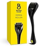 The Beard Club Derma Roller for Face, Body and Scalp - Microneedling for Men and Women with 540 Titanium Microneedles - Beard Roller & Micro Needling Scalp Hair - Black