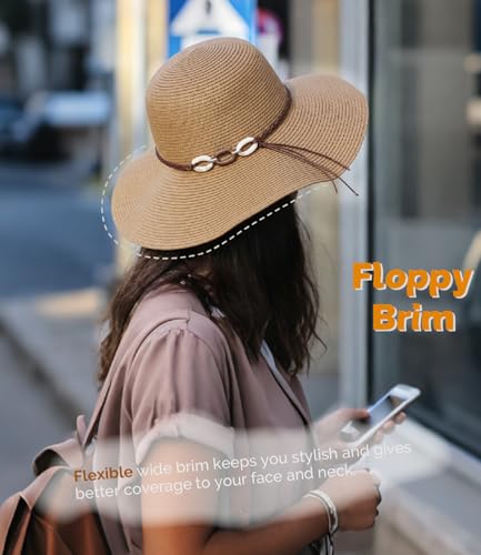 Sombrero de Playa para Mujer con Ala Ancha y Protección UV miniatura 3