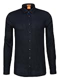 BOSS Orange 10169252 01, Camisa Hombre, Azul (Dark Blue), Small