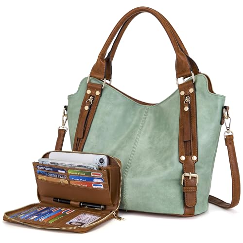 Image of Crossbody Bags for Women Large Hobo Purse Shoulder Handbag Wallet Set 2PCS | Soft PU Leather,Total 9 Pockets,Large Capacity,with a Spacious Functional Wallet,Detachable Shoulder Strap,Stylish Design