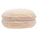 ECYC Macaron Forme Coussin en Peluche, Coussin Rond Coussin en Peluche Oreiller élégant pour Le canapé Home Decor, Beige