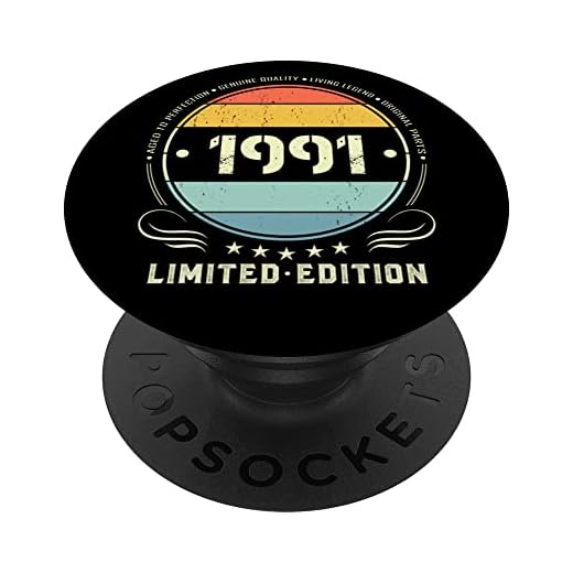 1991 edición limitada 1991 cumpleaños Popsocket para mujeres y hombres PopSockets PopGrip Intercambiable
