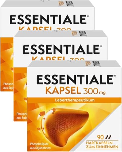 ESSENTIALE Kapsel 300 mg bei Erkrankungen der Leber | 3x90 Stück | pflanzliches Arzneimittel | zur Verbesserung der Beschwerden bei Leberschäden durch falsche Ernährung oder leberschädliche Stoffe
