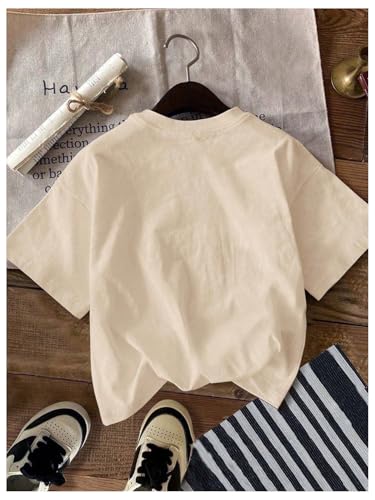 Image of RoseSeek Girl's Graphic Tee Shirt Short Sleeve Round Neck Preppy Casual Trendy Cute Summer Tops