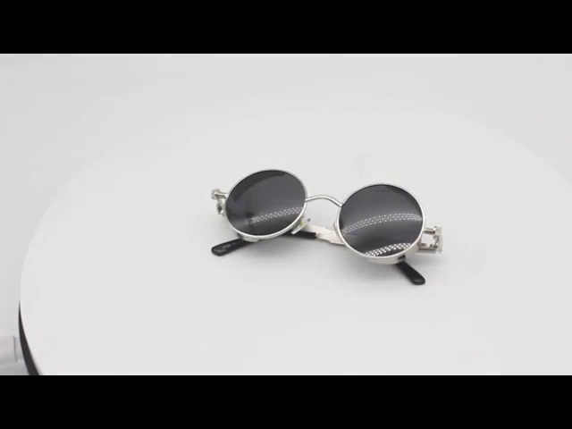 Óculos De Sol Steampunk GYsnail - Lentes Polarizadas UV400 Redondo 50mm