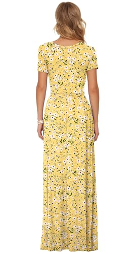 Image of AUSELILY Women's Classic Short Sleeve Loose Plain Casual Long Maxi Dresses for Women 2026