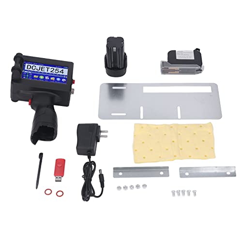 Marhynchus Handheld Mobile Inkjet Printer LED Touch Screen 4 Core CUP Portable Inkjet Printer US Plug 100240V