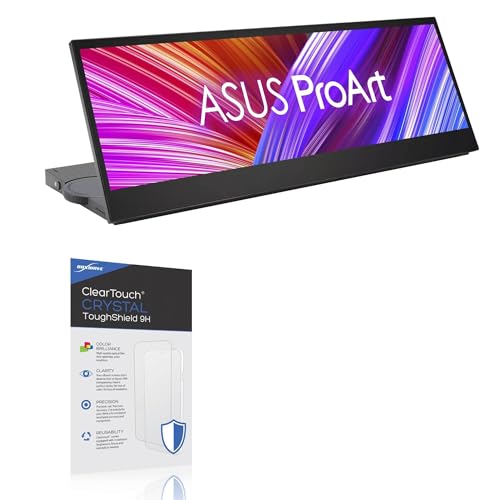 BoxWave Screen Protector Compatible with ASUS ProArt Display PA147CDV (14 in) - ClearTouch Crystal ToughShield 9H (2-Pack), Clear 9H Tough Flexible Film Screen Protector