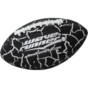 Wave Runner Grip It Waterproof Junior Size Football, 9.25 Size, Durable & Double Laced, Perfect for Beach Accessories, Kids Games, Pool Toys, Outdoor Games, All-Weather Indoor & Outdoor Play