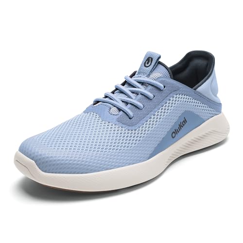 OluKai Kialoa Women’s Water Friendly Slip-On Sneakers, Breathable Walking Shoes with Wet Grip, Lightweight & Comfortable Casual Shoe for Everyday, Lanai Breeze/Ocean Fog, 11 - image 1