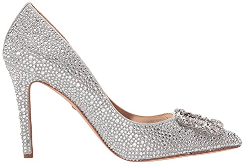 Badgley Mischka Women's Cher Ii Pump, Silver Glitter, 9 #TOP5