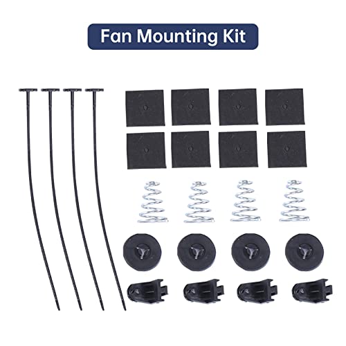 7" Electric Radiator Cooling Fan Assembly Kit,High Performance Cooling Radiator Fan with 12V 80W 800 CFM Mount Kit Universal Black