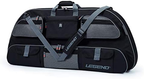 Legend Apollo Travel Compound Bow Case - Soft Carry Case for Archery Gear, Accessories & Equipment - Protective Padding & Tricot Lining, Spacious Storage Pockets, Arrow Tube Holder - 40-44" Interior