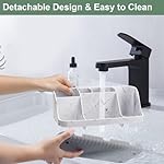 Marble Bathroom Countertop Organizer - Detachable 7 Slots Kids Electric Toothbrush and Toothpaste Holde Drainage for Bathroom Accessories Organization Counter Vanity Storage, Grey - Image 4