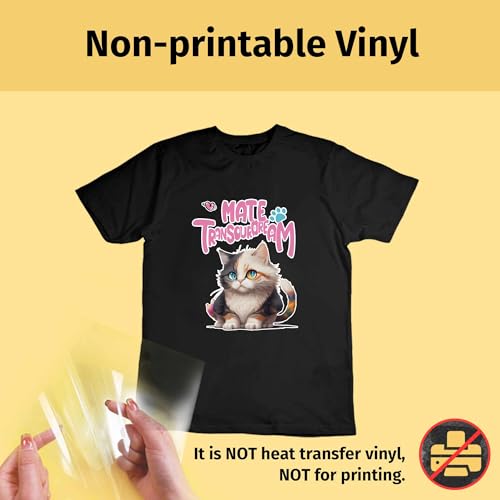 TransOurDream Heat Transfer Mask & Iron on Tape (10 Sheets, 8.5x11")- Iron-On Clear Positioning Film for Dark Transfer Paper & Printable HTV on Shirts by TransOurDream - Image 2