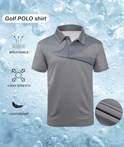 Image of ZITY Golf Polo Shirts for Men Short Sleeve UPF 50+ Athletic Tennis T-Shirt