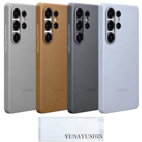 Galaxy S25 Ultra �P�[�X ���� ���U�[�P�[�X Kindsuit Case EF-VS938 �C�O�����i YUNAYUSHIN�N���[�i�[ �Z�b�g (�O���[)