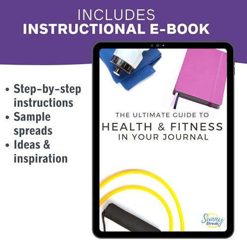 Ultimate Health and Fitness Sticker Set - 20 Sheets of Custom Planner Stickers for Workout Tracking, Meal Planning, and Weight Management in Bullet Journals 5 41SsD14HeLL. AC