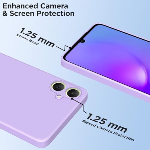 Image of Outlouders Back Cover for Samsung Galaxy A05 | Camera Protection | Durable Soft Matte Silicone Bumper Case (Purple)