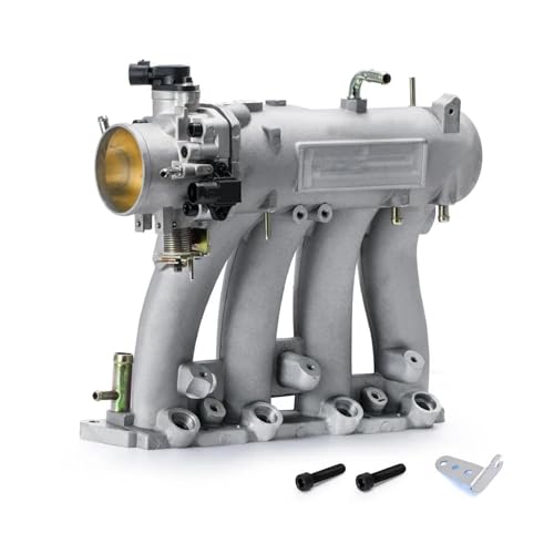 Collecteur d'admission D-Series en aluminium premium avec boîtier papillon 70mm pour Civic