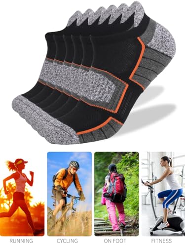 Ankle Socks, Low Cut Athletic Breathable cott No-Slip Sport Running Socks for Men Women 3 Pack4