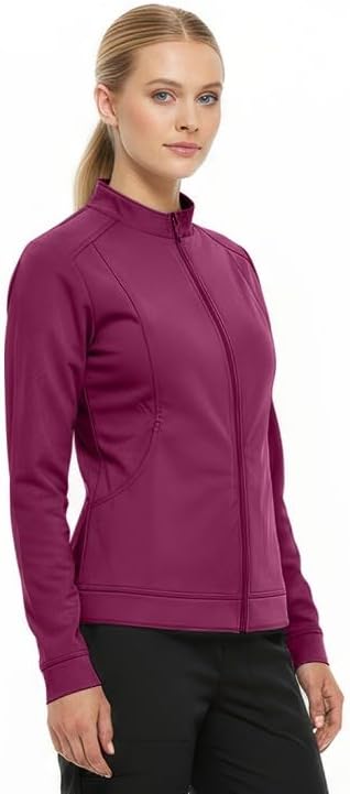 Natural Uniforms Women's Ultra Soft Stretch Zip Up Scrub Jacket (5200) - Image 2