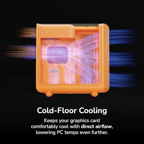 Image of Hyte X50 Modern Performance ATX Mid-Tower PC Gaming Case - Astral Orange