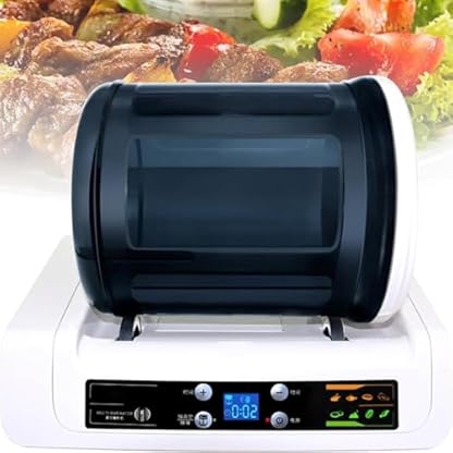 Elektrische Lebensmittel-Thumbing-Maschine, Multi-Marinator, automatische LCD-Hamburger-Einlegemaschine im kommerziellen Gehäuse, mit Brennertrommel mit 5 l Fassungsvermögen und Timer mit 0–10 Stunden