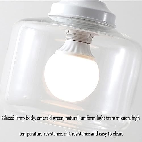 Lámpara de techo de vidrio transparente con tres luces nórdica 3