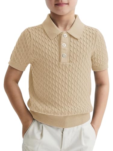 Amazon.com: Haloumoning Boys Cable Knit Polo Shirt Kids