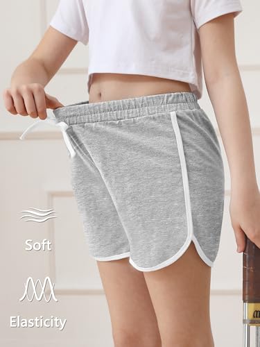 Resinta 5 Packs Girls Cotton Athletic Shorts Active Running Shorts Toddler Summer Shorts Dolphin Dolphin Yoga Shorts4