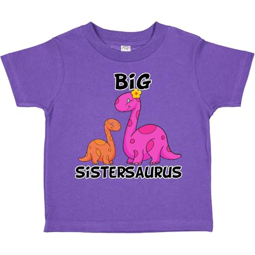 inktastic Big Sistersaurus with Cute Sibling Dinosaurs Toddler T-Shirt