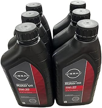 Nissan Genuine Synthetic 0W-20 Motor Oil 999PK-000W20N Case of 6
