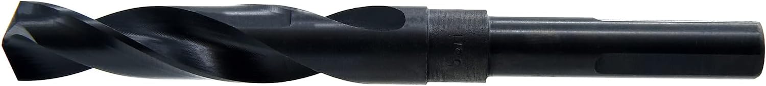 MAXTOOL 21/32" Silver and Deming Drill Bits HSS M2 S & D Drill Bits Prentice Twist Drills Black Oxide 3-Flat on 1/2" Shank 3-Flat 6" OAL; SD02B03R042