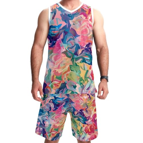 Uniforme de basket-ball de qualité supérieure motif abstrait 5XL