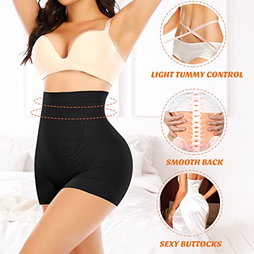 Womens Seamless Shaping Boyshorts Panties Tummy Control Underwear Slimming Shapewear Shorts(Black-High Waisted,X-Large) #TOP4