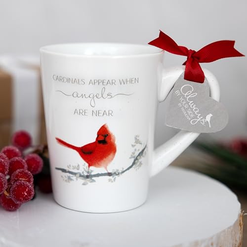 Taza de cerámica blanca Pavilion 13 oz con diseño de cardenal miniatura 4