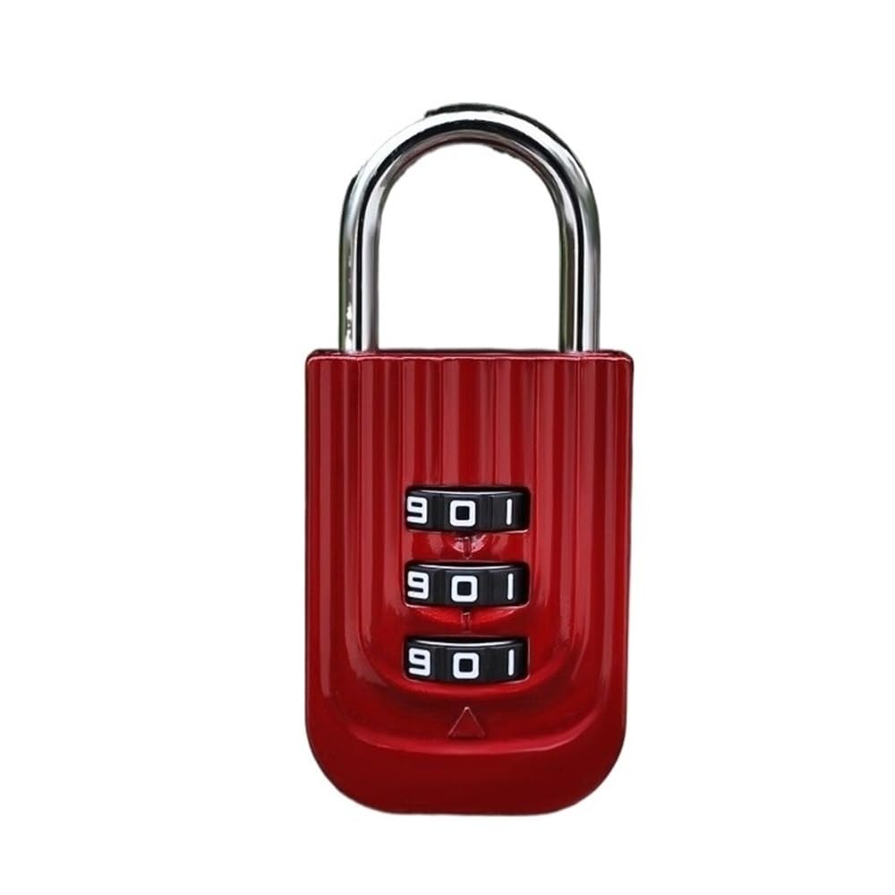 Suitcase Locks, 3 Digit Password Padlock Multicolor(Rosso)