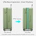 Hanke Expandable 28 Inch Luggage with Spinner Wheels, Hardside Large Suitcase, All-PC Hard Shell Checked Luggage, TSA Lock, Durable Checked-Large (Bamboo Green, 114L)