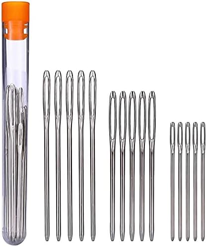 Plastic Sewing Needles with Large Eye Blunt Needles, 30PCS Colorful Yarn Lacing Weaving Tapestry Needle and 18PCS Knitting Stitching Needles Set for Crocheting Darning Kids Craft