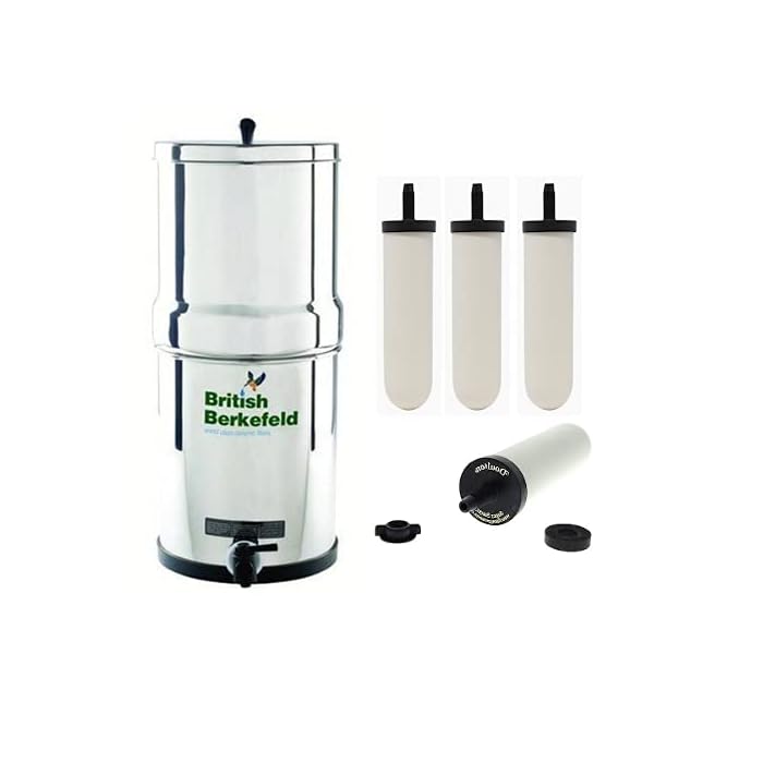 Buy British Berkefeld® Gravity Water Filter with four 7" Super Sterasyl
