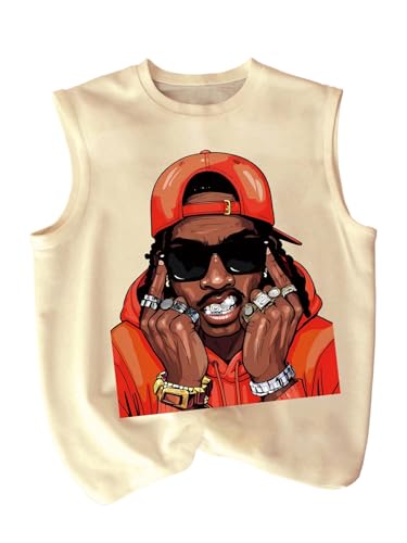 Image of RoseSeek Summer Retro Graphic Tank Top Hippop Streetwear Y2K Tees