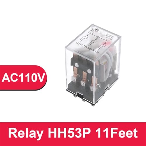 Relé intermedio electromagnético HH53P AC110V con indicador LED 2