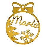  Pack de 4 bolas de Navidad personalizadas para árbol. Adornos navideños originales.