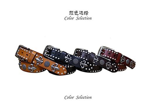 Leather Belt Unisex Punk Belt Buckle 