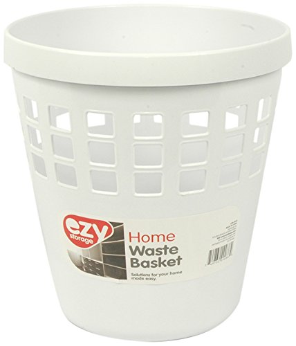 Ezy Storage Plastic Waste Bin, White