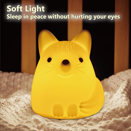 Lámpara de noche de silicona TriPro Fox para habitación infantil miniatura 2