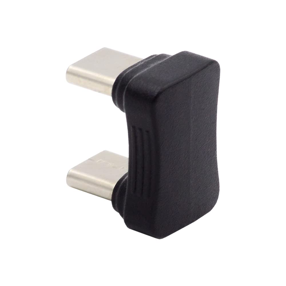 480 Mb/s USB-C typ C męski na męski łącznik przedłużacz zasilania adapter danych naprzeciwko kształt litery U z tyłu kątowy do powerbanku, telefonu, laptopa