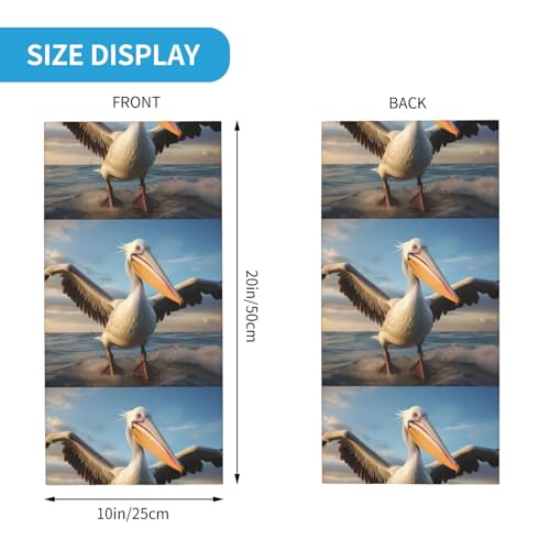 funny pelican Printed Multifunctional sports headscarf Headband, face mask, wristband2